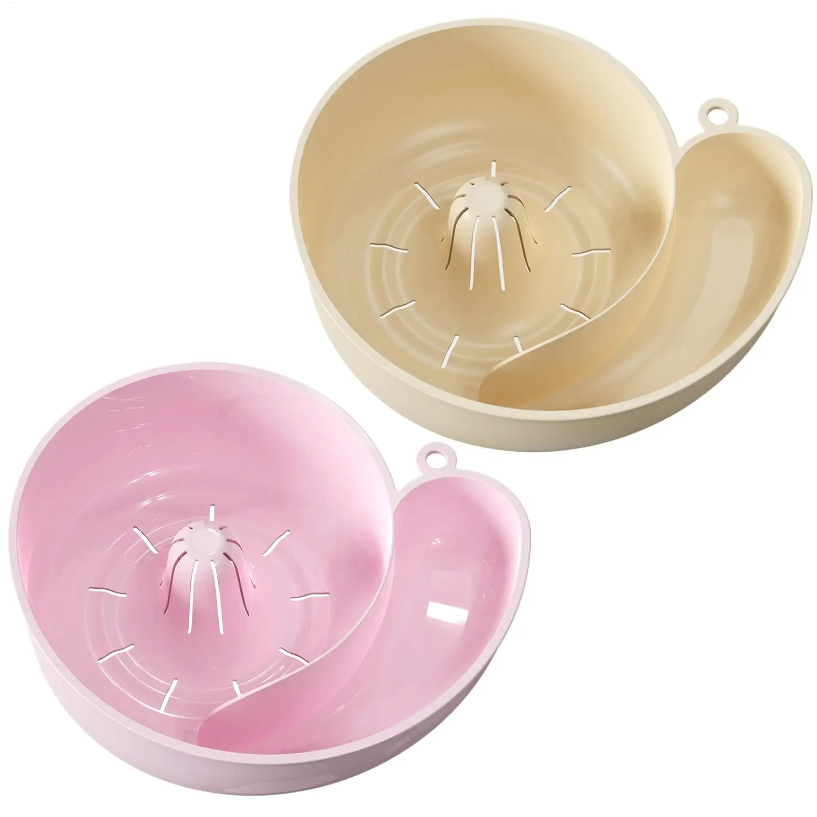 Fruit Washing Bowl With Strainer Snail-shape Rotating Vegetable Strainer Kitchen Accessories for Strawberry Lettuce Salad Tomato