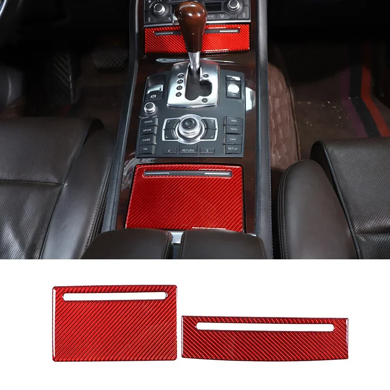 

Central Control Storage Panel for Audi A8 D3 2004 - 2012 Car Gear Storage Panel Sticker Carbon Fiber Interior Accessories 2 Pcs