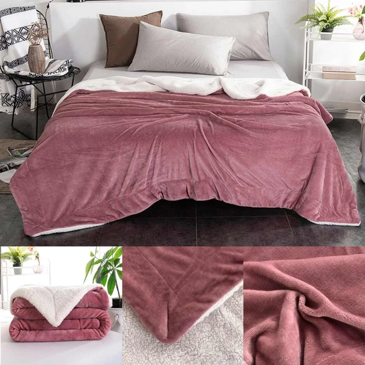 

100X200CM Double Blanket Small Size Warm Soft Flannel Carpet Warm Air Conditioning Blanket For Home Office Leisure Nap Cover