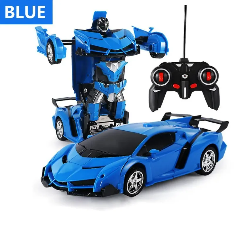 Remote Control RC Car Transformation Robots Sports Vehicle Model Remote 2 In 1 Deformation Car Christmas Gifts For Boys