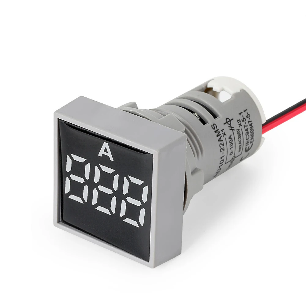 ABILKEEN Top Quality 28.9*28.9MM Mini Type Industrial Ammeter 0-100A Measuring Current Digital Display LED Ammeter