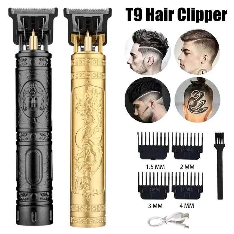 Vintage Hair Trimmer for Electric Body Hair Shaving Man Beard Cutting Machine T9 Body Hair Clipper Cordless Beard Trimmer