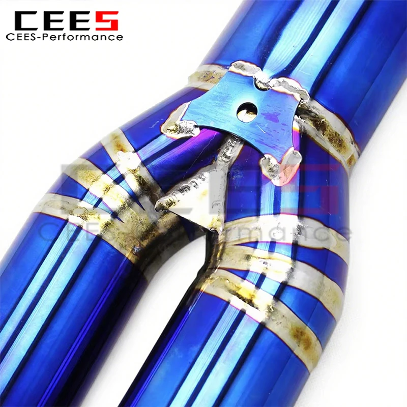 CEES X Pipe/Mid Pipe for Ferrari California V8 4.3L 2009-2014 Performance Weight Reduction Racing Exhaust Pipe System view 5
