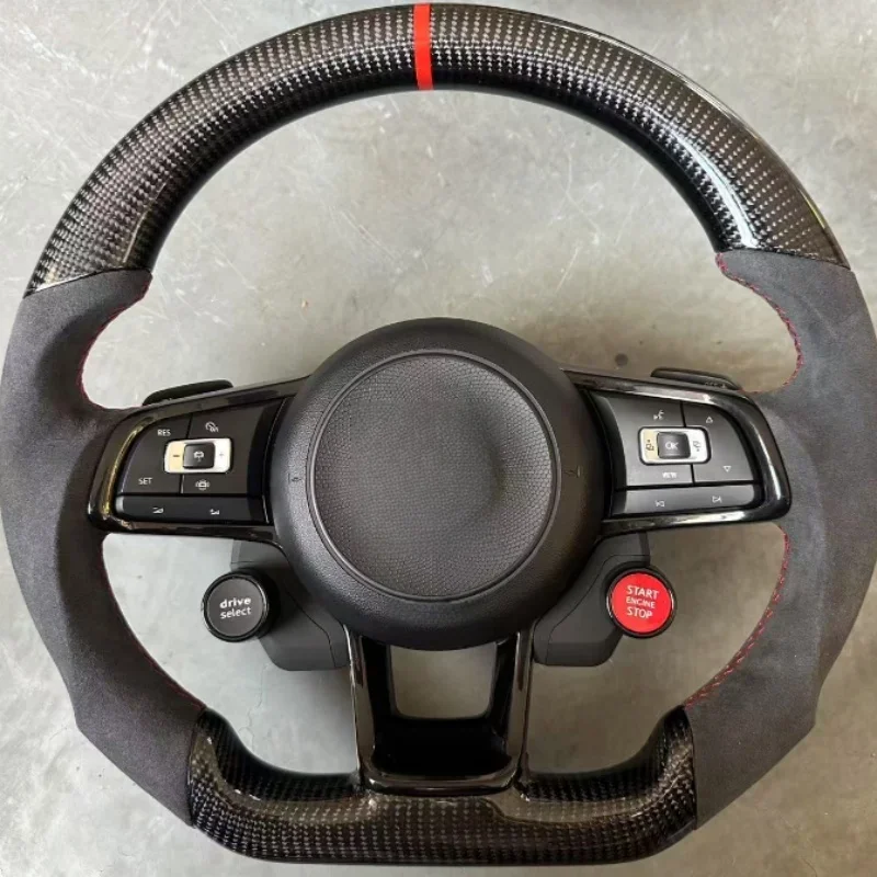 

High Quality Carbon Fiber Steering Wheel For VW Polo Golf R 6 7 8 MK6 MK7 GTi Passat B7 B8 Jetta Car Steering Wheel