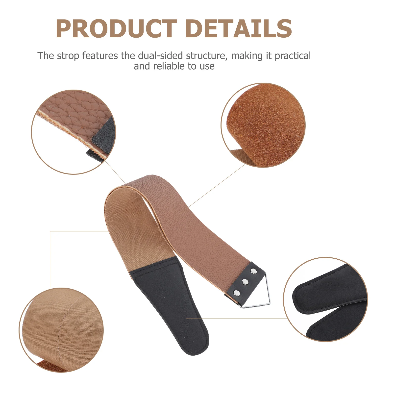 

2pcs Strop Razor Sharpening Tool Dual-Sided Shaving Belt For Home Barber Shop Use Household Sharpener Strap Smooth