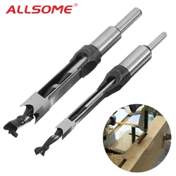ALLSOME 10mm/16mm Square Hole Saw Auger Drill Bit Mortising Chisel Auger Drill Bit WoodWorking Tool HT1296-1298