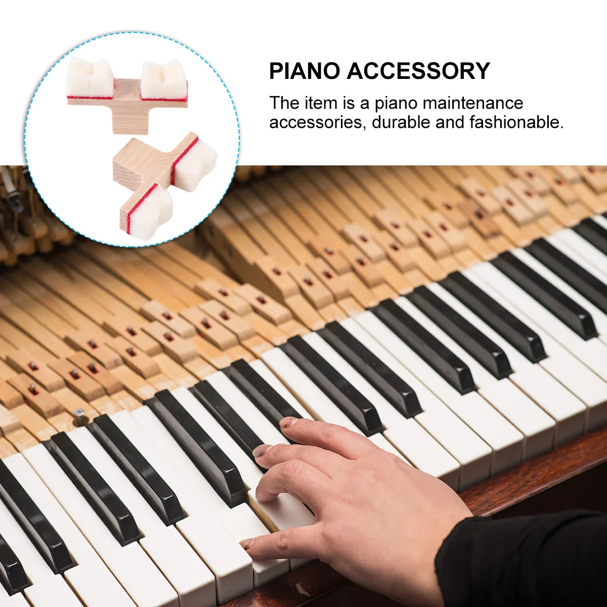

2 PCS Sound Insulation Mat Piano Stop The Mute Block Key Maintenance Accessories