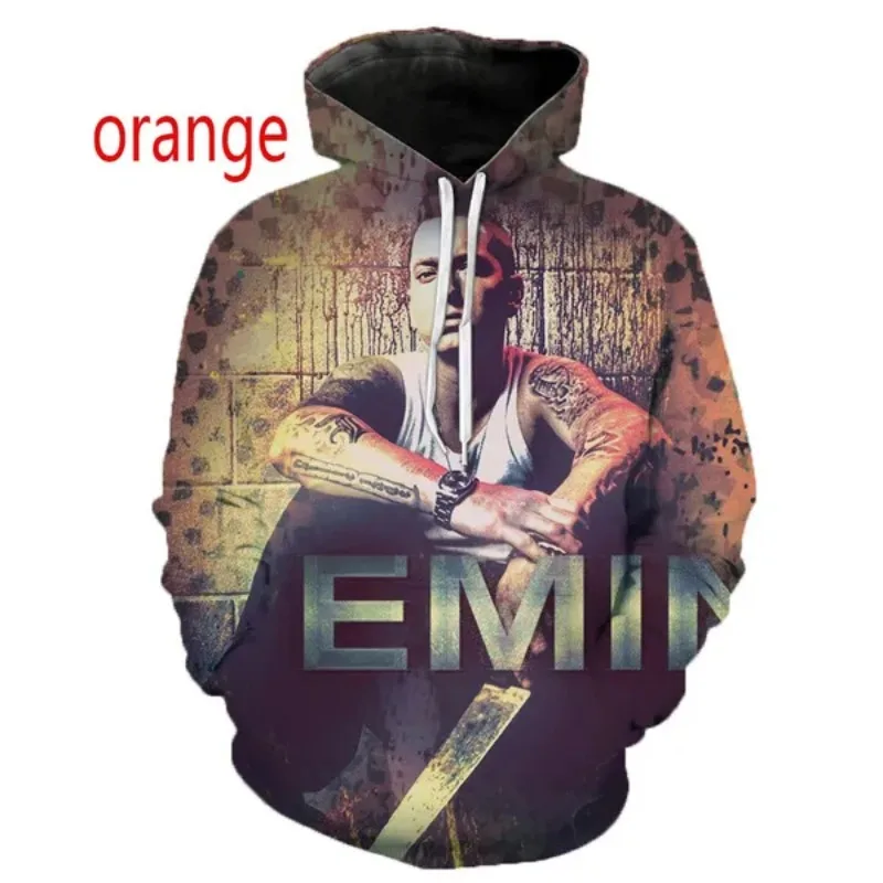 Y2k Fshion Rap Stars Eminem 3d Print Hoodies for Men and Women Onlyfans Cosplay Men\'s Clothing Quality Haikyuu Sweatshirts