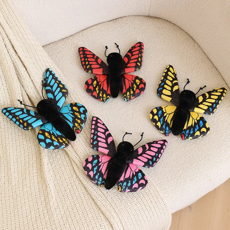 21/31cm Simulation Butterfly Plush Toys Insects Cartoon Soft Stuffed Animal Lifelike Butterfly Plush Dolls for Gifts Girls Gift