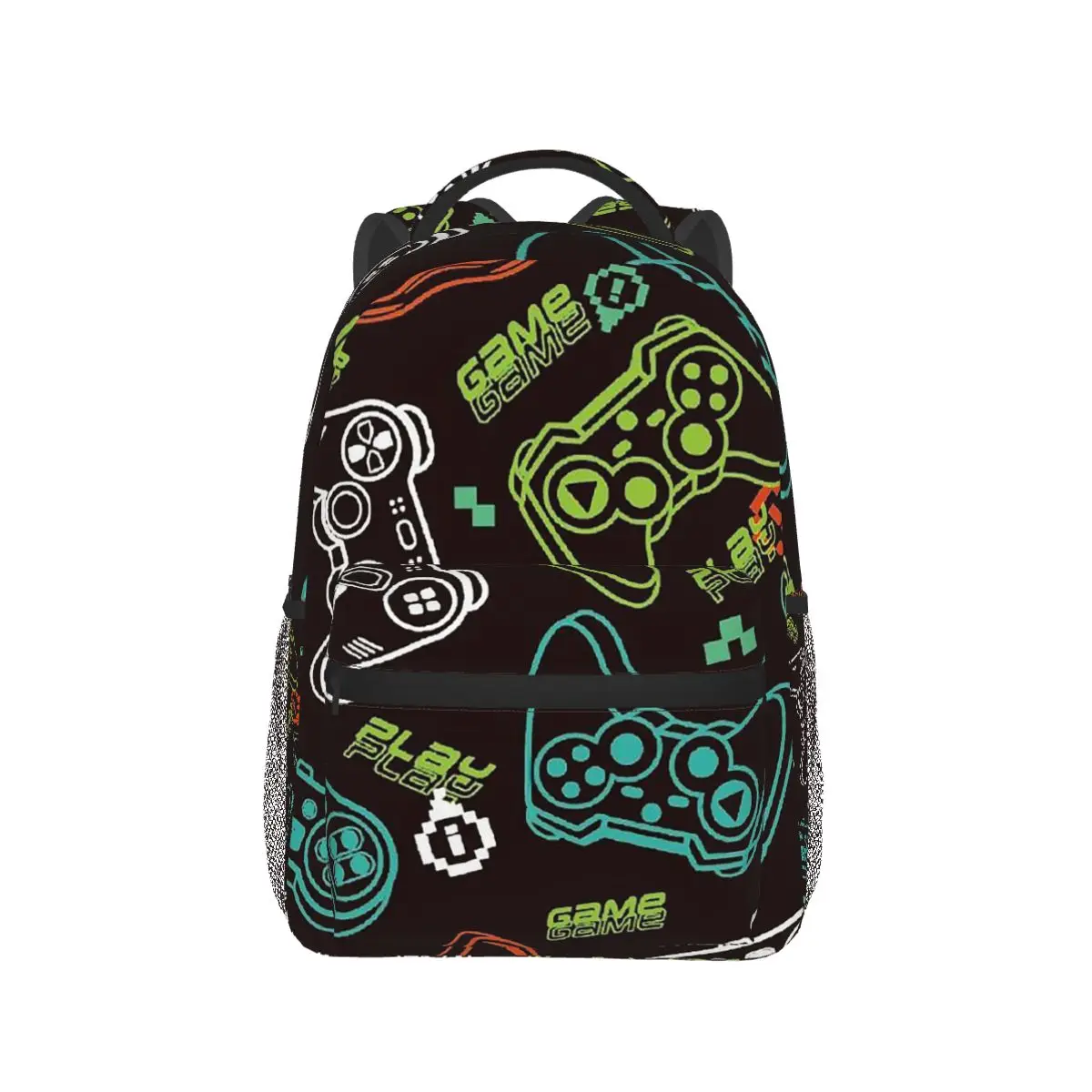 Video Game Controller Pattern Backpack Hot Sale Daypack Large Capacity Children BookBag School Bag Shoulder Bags for Men Women