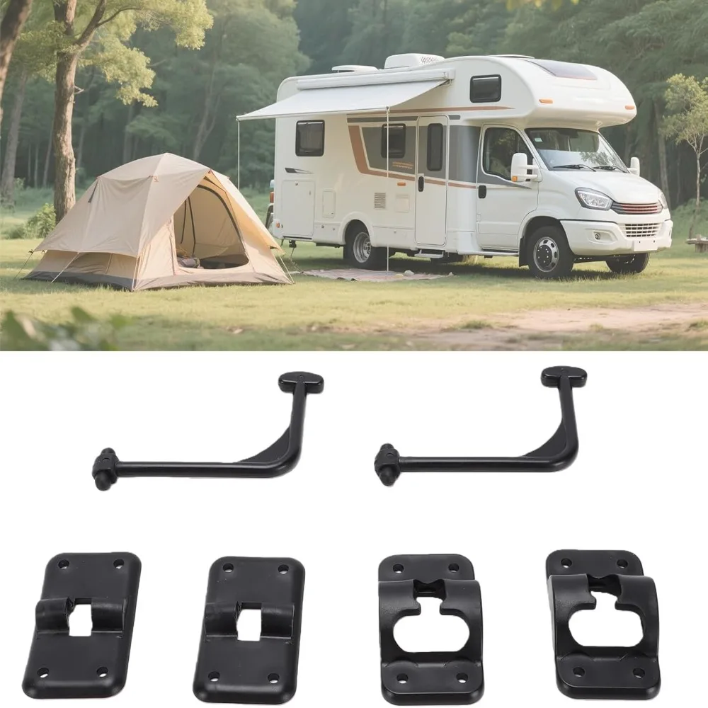 2PCS New Black RV Door Holder Plastic Universal Camper Door Holder 90 Degree Black Door Catch Door Held Open