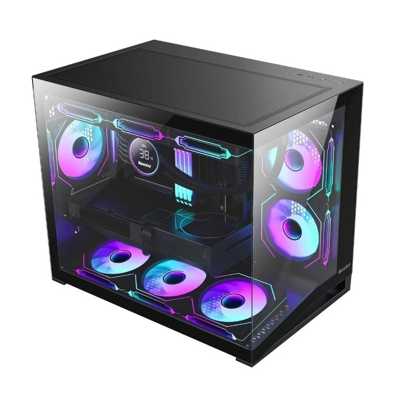 Panoramic sea view room MATX desktop computer host 360 water cooling chassis y