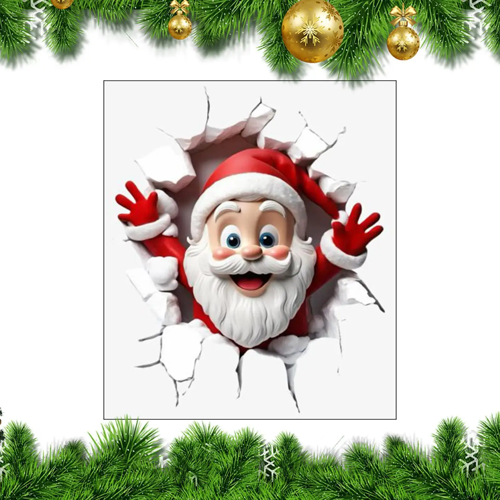 1 قطعة عيد الميلاد الأب عيد الميلاد نمط ملصقات المرحاض ، ذاتية اللصق مقاومة للرطوبة ملصقات بمادة لاصقة قابلة للإزالة ديكور #4