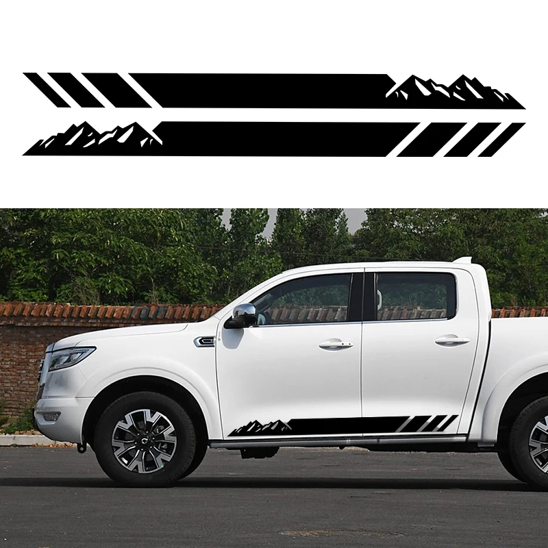 

2PCS Car Door Side Stickers For Nissan Navara NP300 D21 D22 D23 D40 Accessories Tuning PIckup OFF ROAD Mountain Vinyl Decals