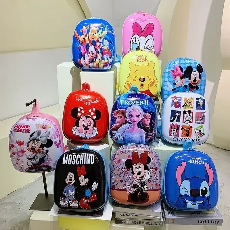 Disney Mickey mouse Minnie Stitch school bag kindergarten boy girl backpack frozen minnie cute cartoon egg shell backpack