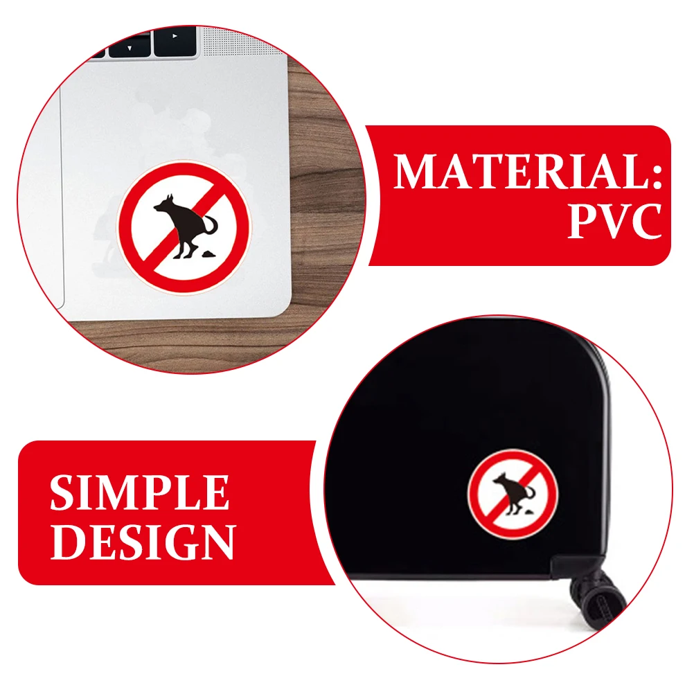 

8 Pcs Pet Poop Logo Sticker No Dog Pooping Stickers Modify Garden Signs Pets Lawn Pvc