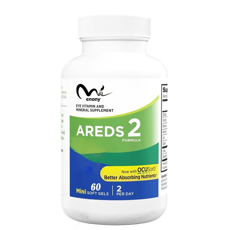 

AREDS 2 Eye Vitamin and Mineral Supplement,containing lutein, vitamin C, zeaxanthin, zinc, and vitamin E, in 60 softgel capsules