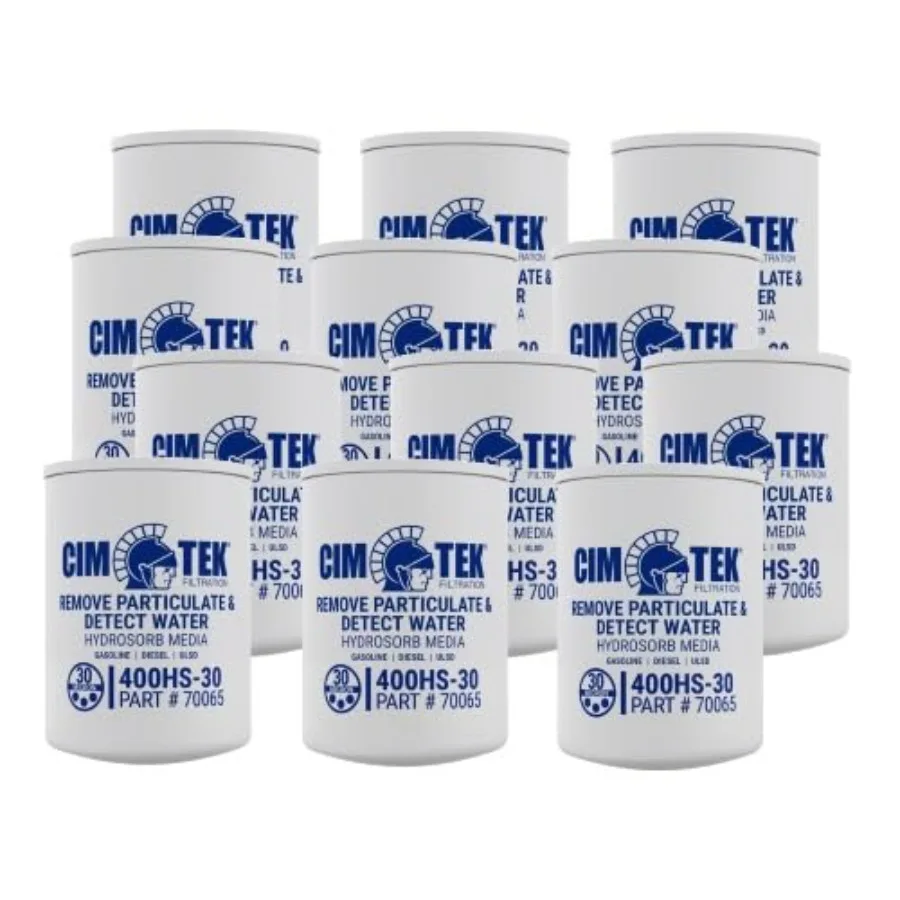 Cim-Tek 70065-12 400HS-30 Spin-On Filter 12-Pack for Industrial Use Black Metal High-Performance Oil Filtration