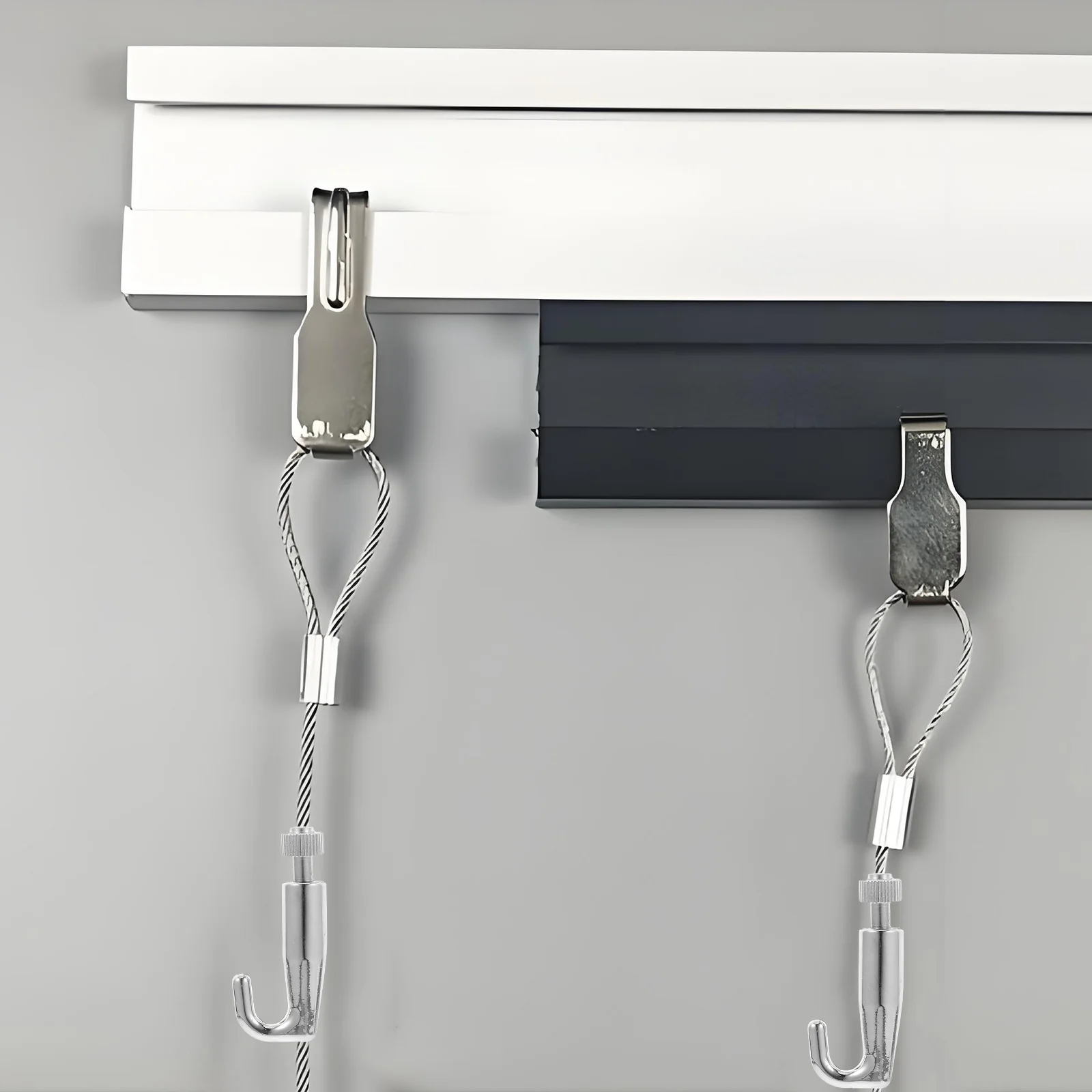 Metall-Bilderschiene, robuste dekorative Wand für Rahmen, Spiegel, Leinwand, langlebiger Draht, Galerie, Büro, Heimgebrauch, Hakenbild