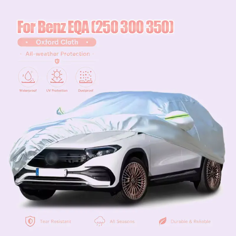 

For Mercedes Benz EQA 250 300 350 4MATIC Full Car Cover with Reflective Strips - Waterproof Snowproof Dustproof UV Protection Al