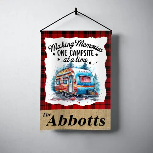 Personalized Making Memories One Campsite At A Time Flag, Camping Flag, Camping ZZU WWL IIC
