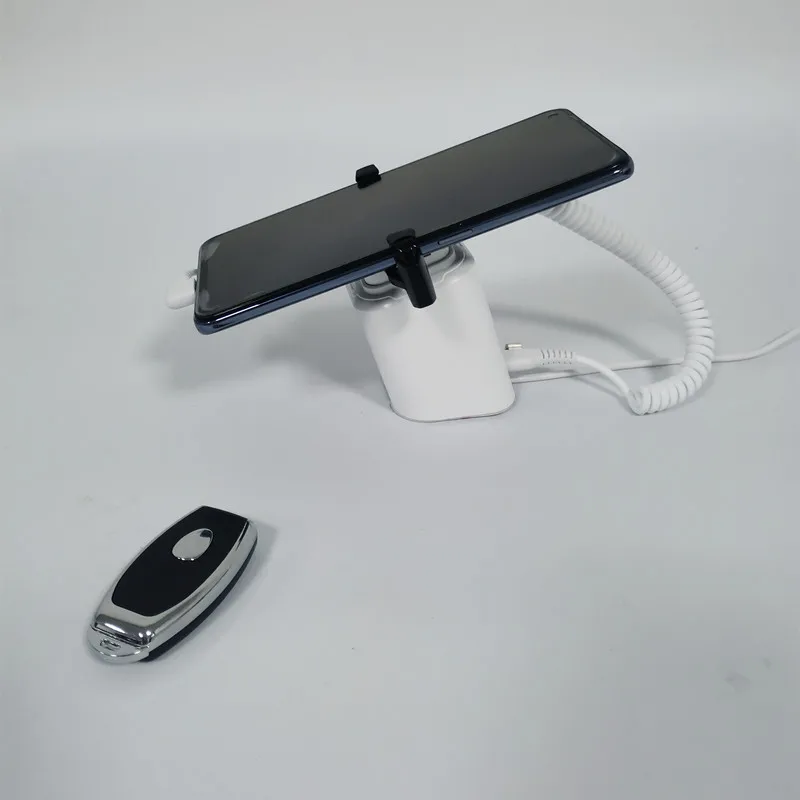 Retail Merchandise Security Display Stand For Mobile Phone Anti-theft Display Holder With Alarm & Charger