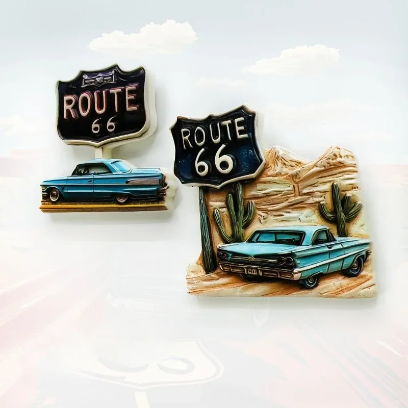 US Route 66 Refrigerator Stickers Travel Souvenirs Home Decor Cute and Popular Gifts Souvenirs