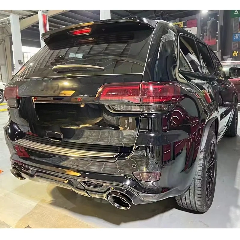 Car Bumpers for Jeep Grand Cherokee 2017-2021 Year Facelift To SRT Model with Front Bumpers Grilles Rear Diffuser Hood