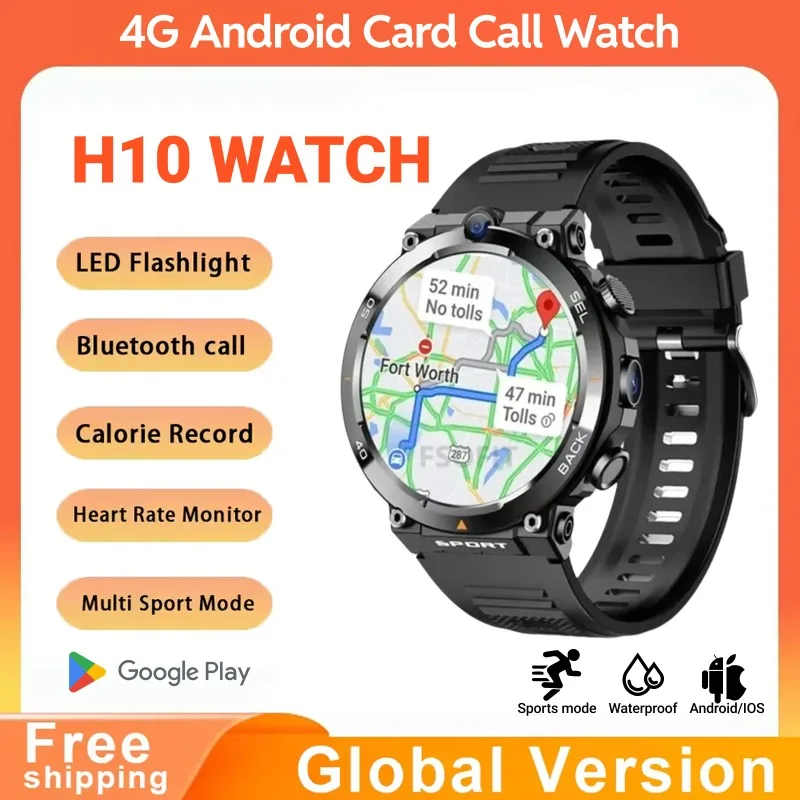 2025 H10 Smartwatch Android متوافق مع مكالمات الفيديو + بلوتوث واي فاي + GPS تتبع مزدوج تصميم مقاوم للماء للياقة البدنية WearableTech #1