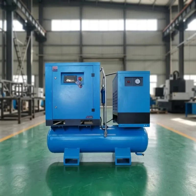 Customized 16 Bar 22kW 380V 4-in-1 Integrated Screw Air Compressor With Dryer And Tank Energy Saving For Factory Workshop