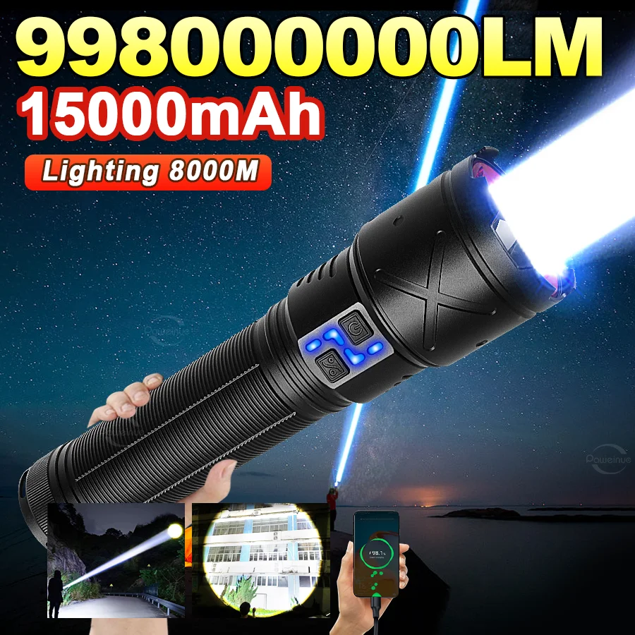 

2026 New LED Flashlight Super Bright USB Charging Zoom Flashlight Tactical Flashlight for Camping, Fishing and Work Lighting