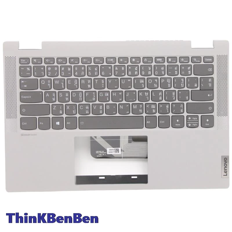 

TH Thai Keyboard Platinum Grey Upper Case Palmrest Shell Cover For Lenovo Flex 5 14ITL05 14ARE05 14ALC05 14IIL05 5CB1C19327