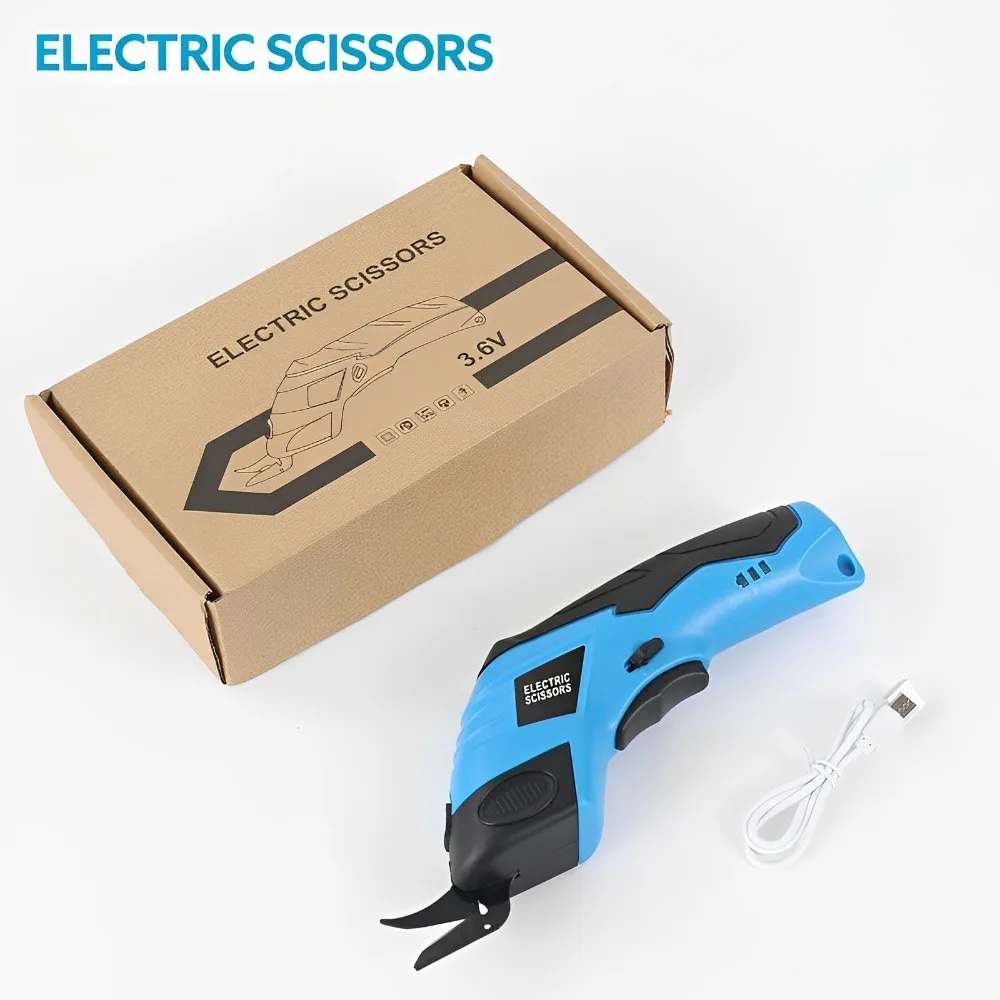 Electric Scissors Cordless Handheld Electric Scissors for Cutting Fabrics Carpets Soft Leather Cardboard