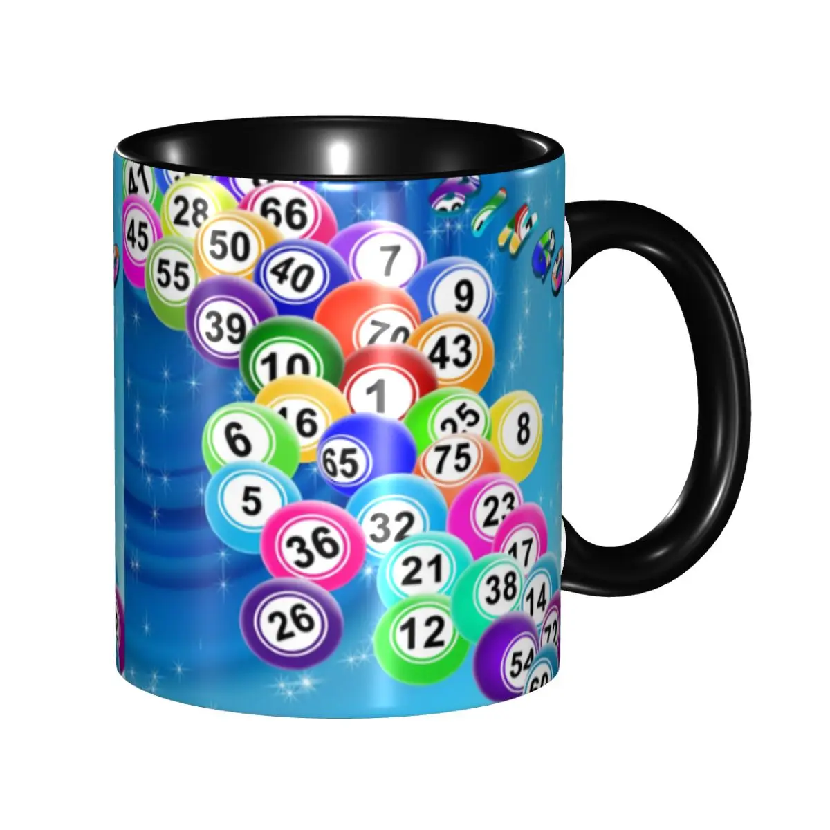 

Bingo Balls Coffee Mugs DIY Custom Paper Game Ceramic Mug Creative Gift