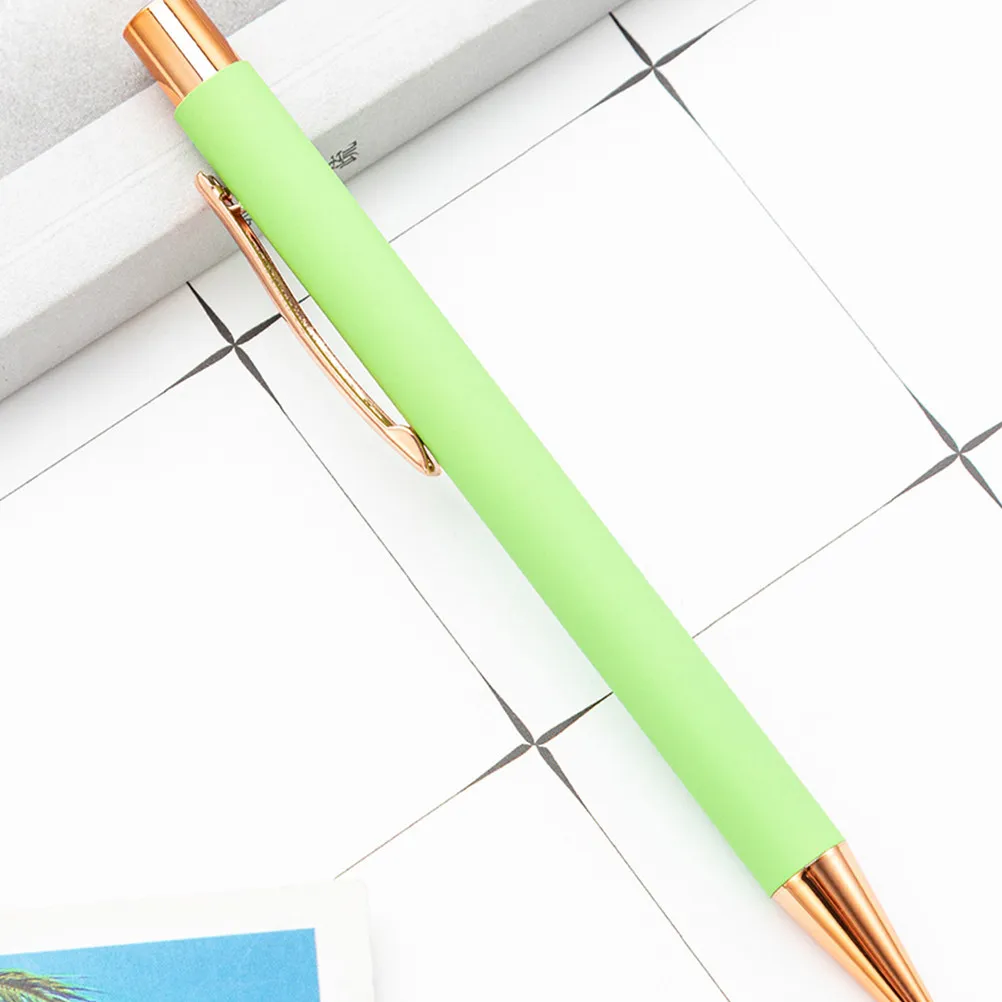 

10Pcs Click Ballpoint Pens Metal Smooth Writing Multi-Color Office School Ergonomic Daily Use Writing Supplies
