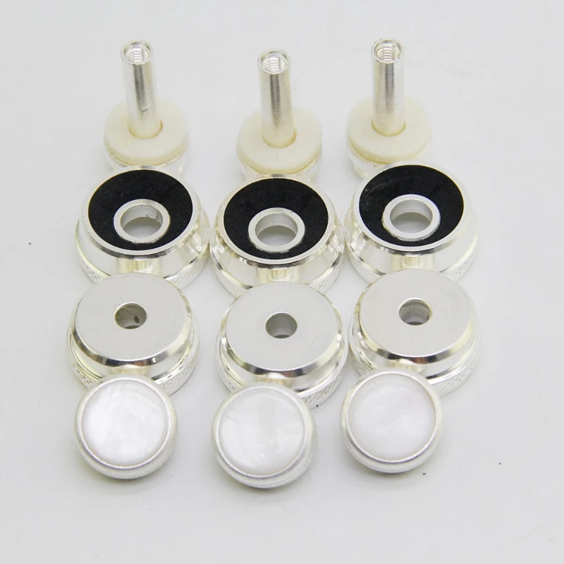 Silver-plated, gold-plated small accessories inlaid shell buckle weighted upper and lower cover link rod felt set