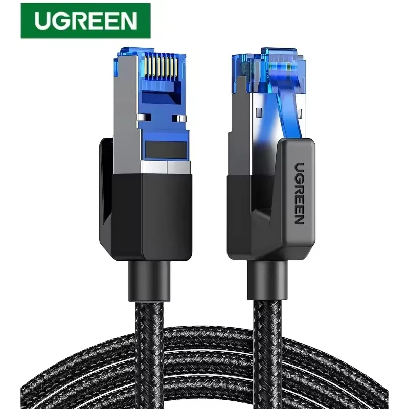 UGREEN NW153 Cat 8 Ethernet Cable High Speed Braided 40Gbps 2000Mhz Network Cord Cat8 RJ45 Shielded Indoor