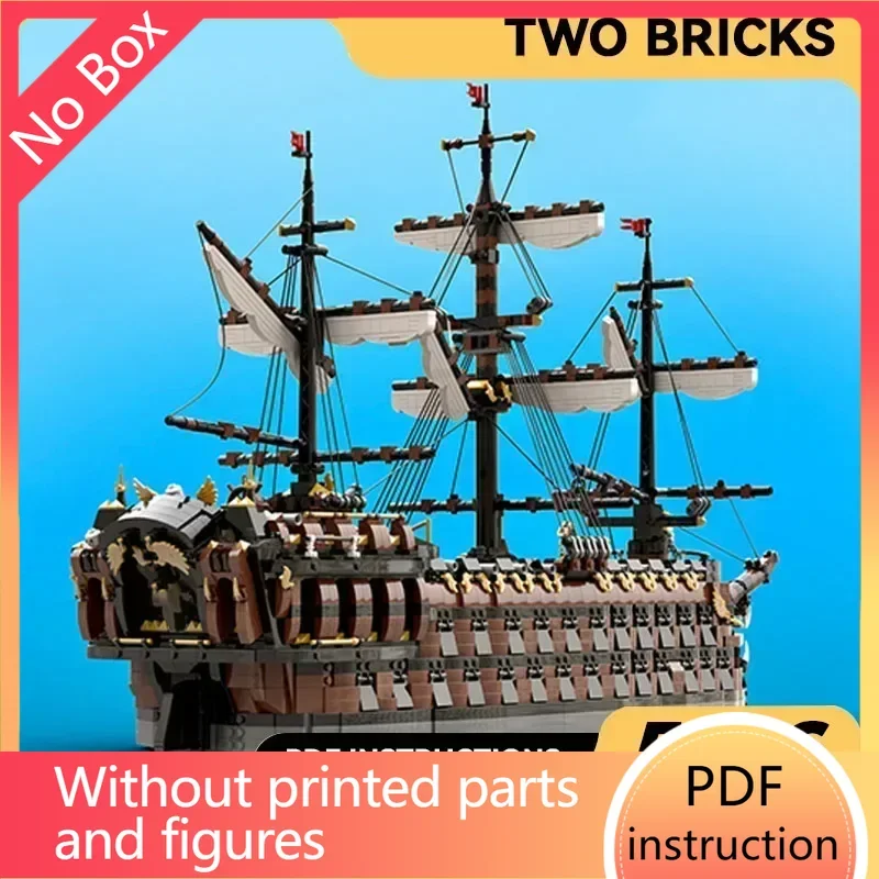 

Pirate Warship Model Moc Building Bricks 48 Cannon Pirate Ship Technology Modular Blocks Gifts Toys DIY Sets AssemblyChristmas