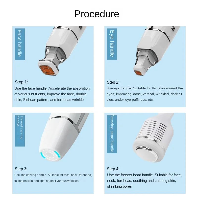 Ultrasonic Gun Facial RF Lifting and Tightening French Pattern Beauty Instrument Facial Beauty Instrument Beauty Instrument