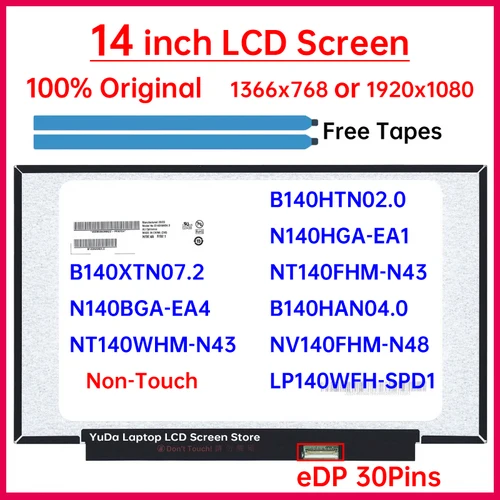 Pantalla LCD de 14 ""para Lenovo IdeaPad 3-14ADA05 14IGL05 14ARE05 14IIL05 14IML05 14ITL05 IdeaPad 1-14ADA05 IGL05 Panel de matriz de pantalla