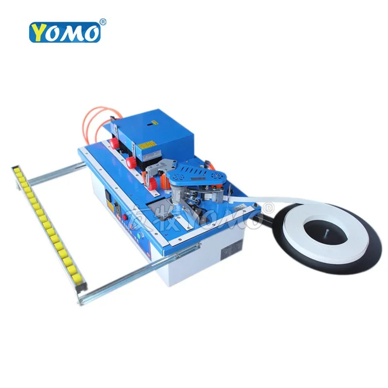 convenient MY70 China manual curve and straight edge banding machine glue with trimming woodworking edgebander