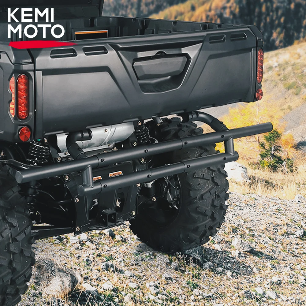 

KEMIMOTO UTV Rear Bumper Protect Tailgate 715006012 For Can-Am Defender HD5 HD7 HD8 HD9 HD10 Max Black Heavy Duty Steel 2017+