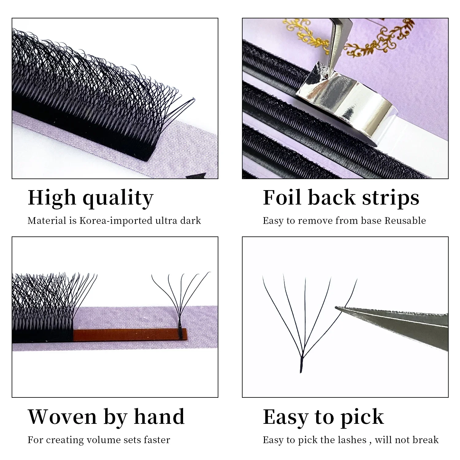 New 3D/4D/5D/6D W Eyelash 8-15mm Big W Lash Extension Premade Fans Individual Cluster Eyelash Bundles DIY Self Fanning Bunches