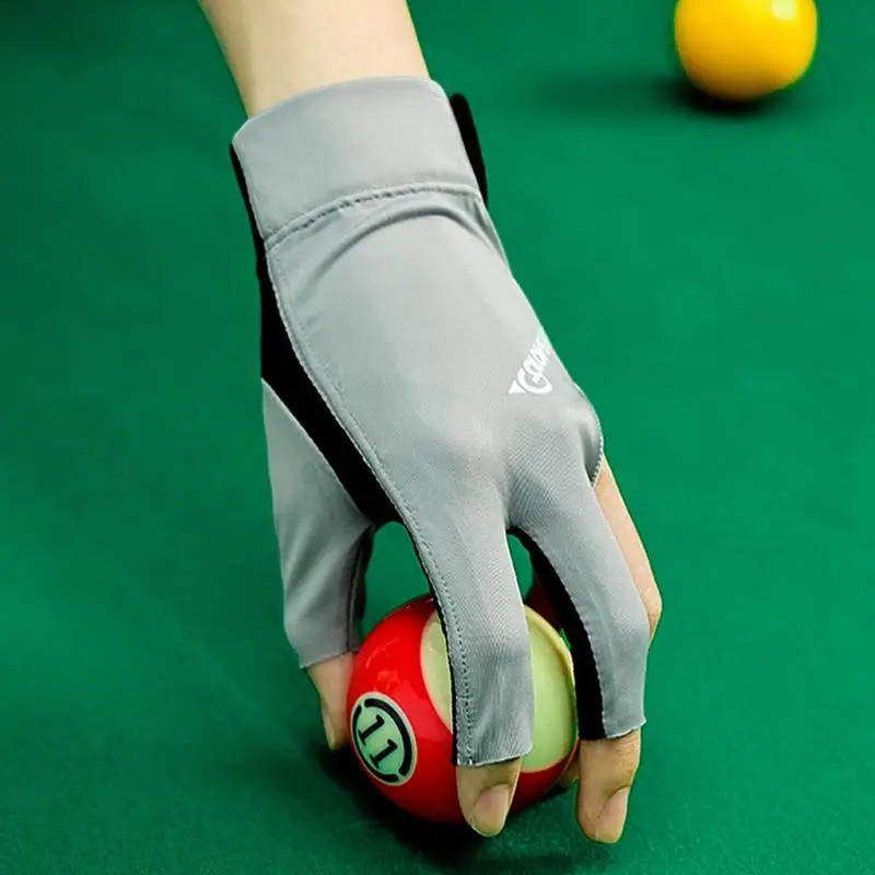 Billiard Left Hand Three Fingers Light And Breathable Billiard Glove For Men Women Elasticity Breathable Billiard Accessory