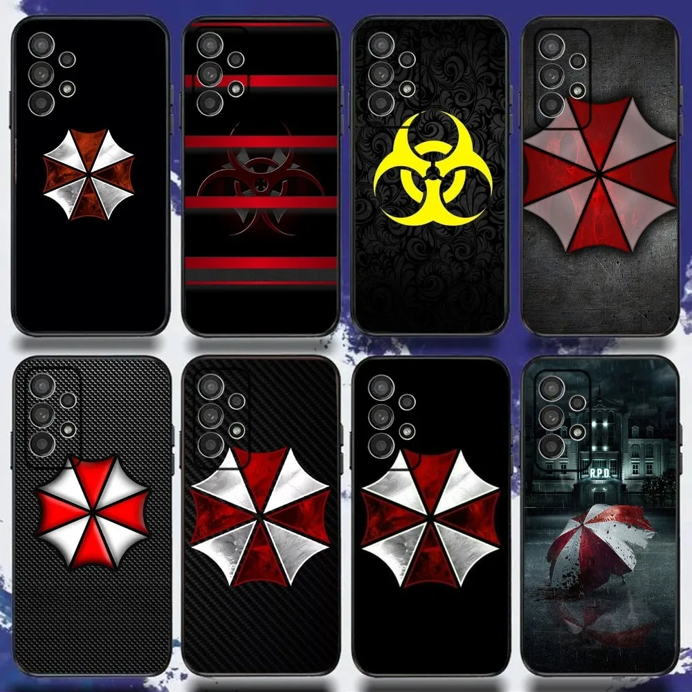 

U-Umbrella Corporation Phone Case For Samsung S24,S21,S22,S23,S30,Ultra,S20,Plus,Fe,Lite,Note,10,9,5G Black Soft Cover