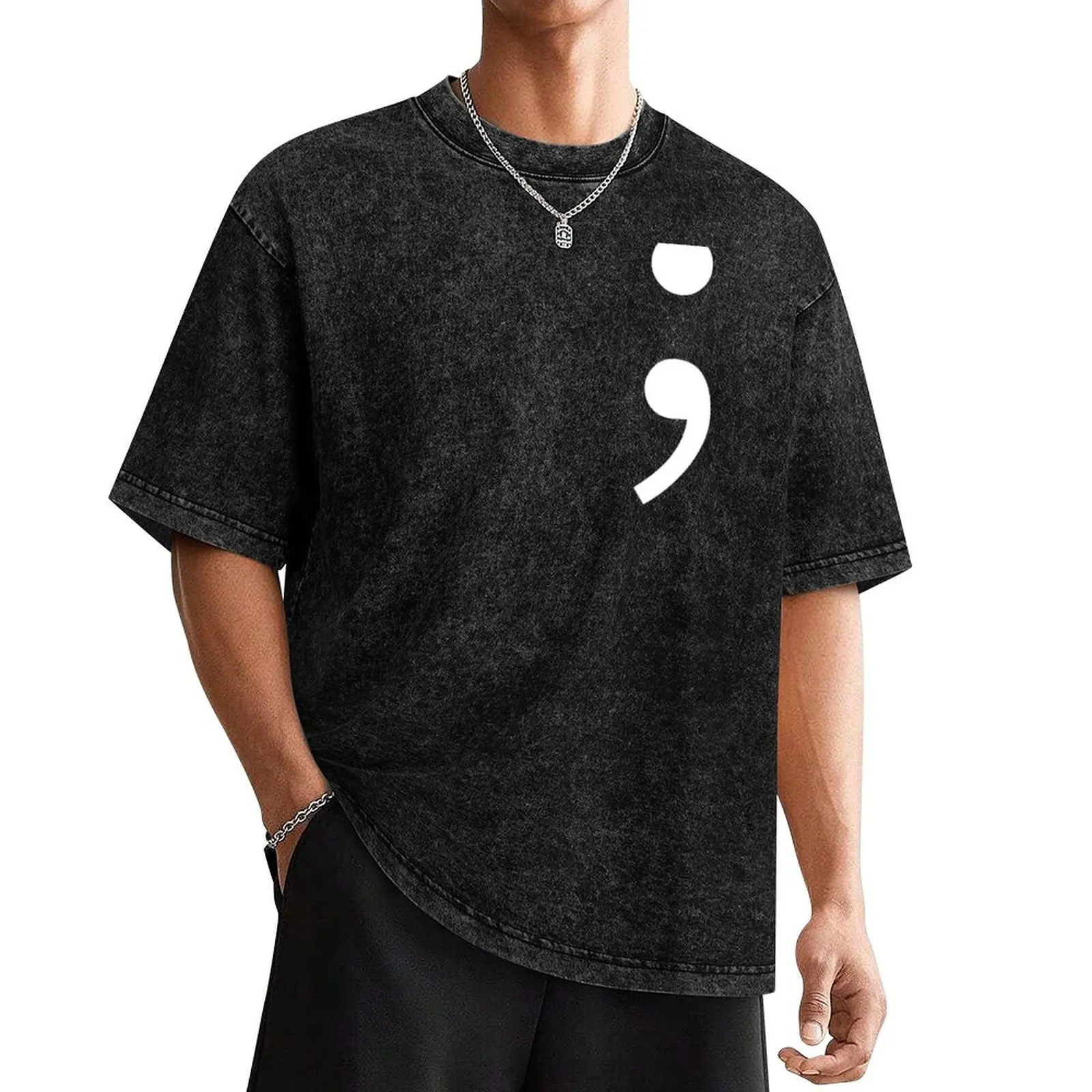 Semicolon, Not Stopping Here T-Shirt customs design your own oversized anime tshirt funny t shirts for men