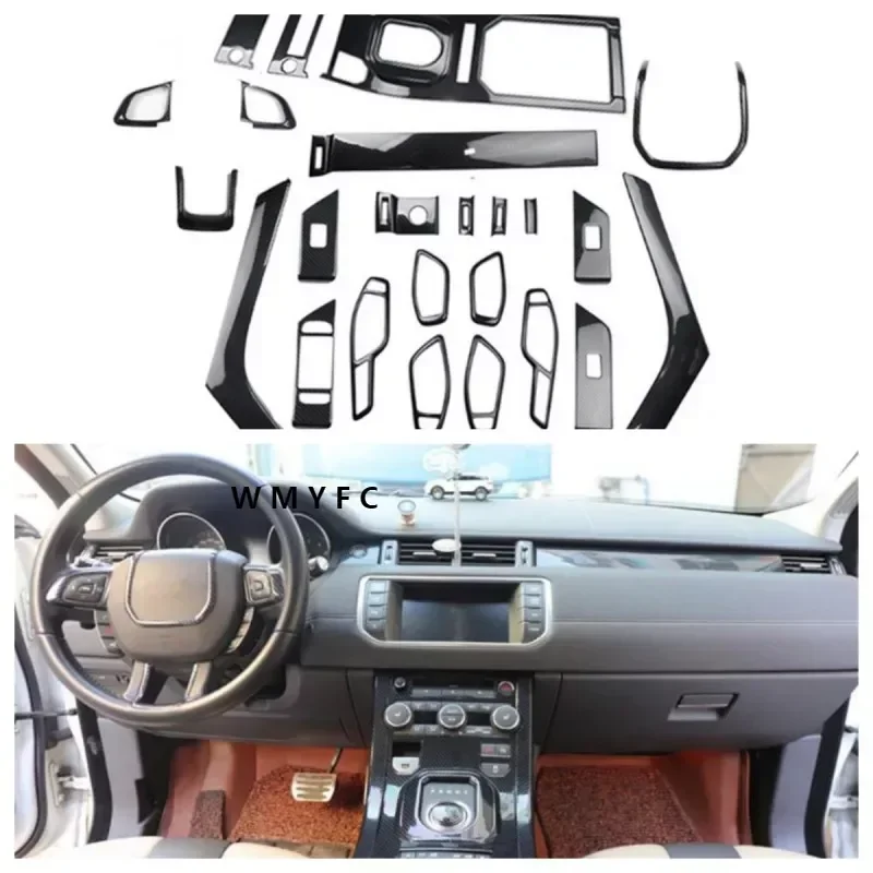 For Land Rover Range Rover Evoque 2012 2013 2014 2015 2016 2017 2018 ABS Carbon Fiber Accessories Interior Decoration Stickers