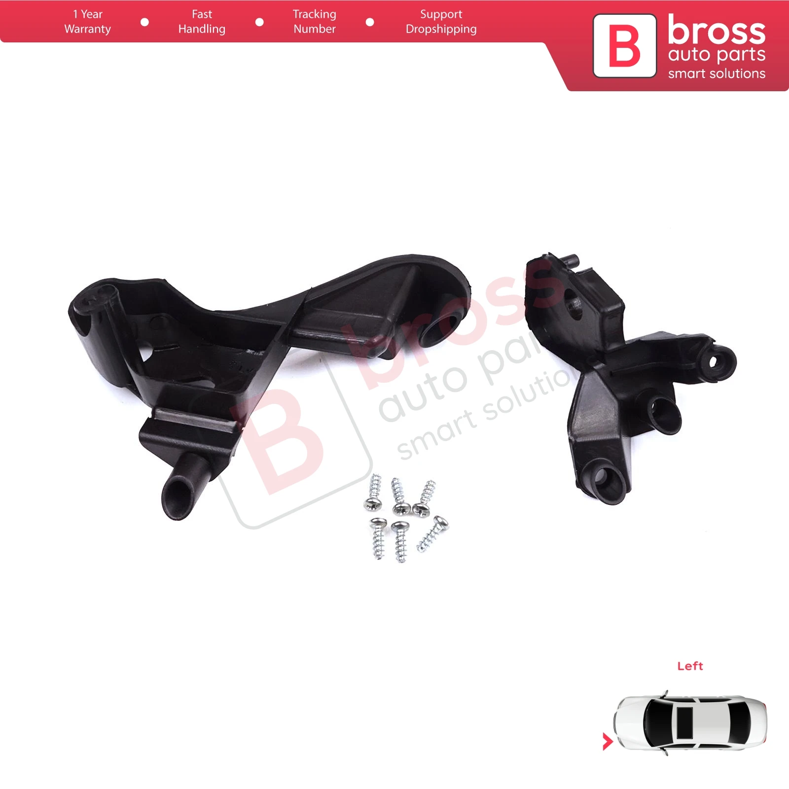 

BHL574-1 Headlight Holder Mount Repair Bracket Tab Left Side for Citroen C4 MK2 B7 NC 2009-2018 DS4 MK1 NX 2010-2015