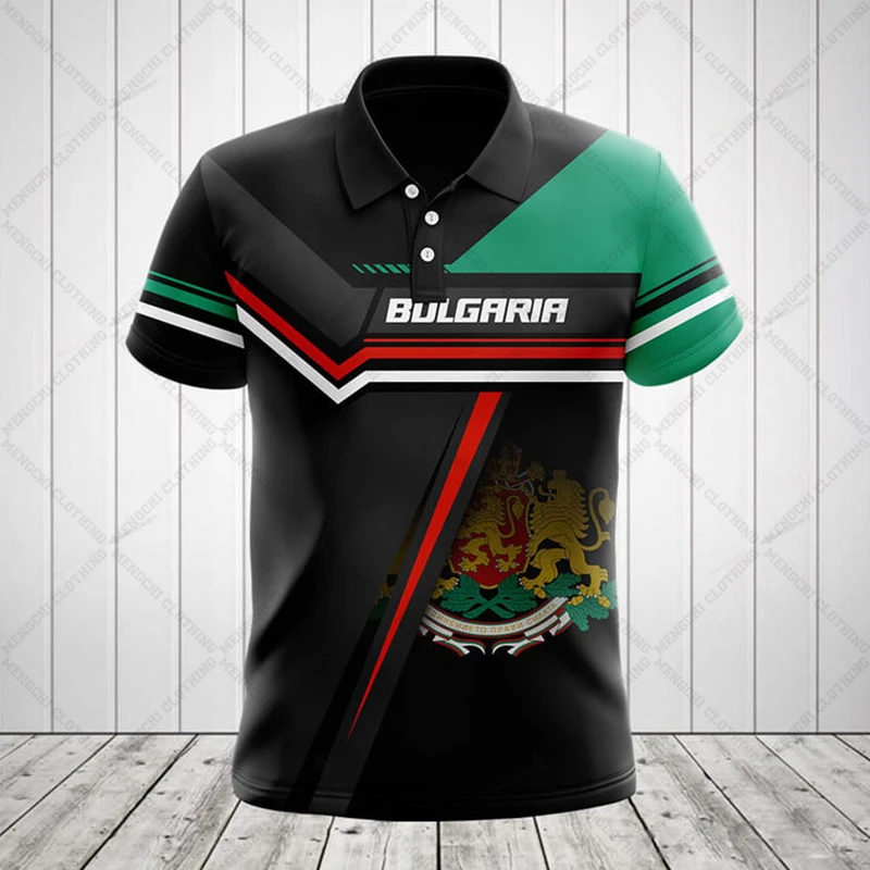 Bulgaria Racing Sports Customized Polo Shirts Summer Casual Streetwear Loose Cool Jersey Oversized Sportswear Short Sleeve Tops