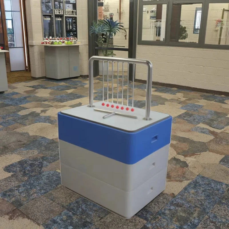 The manufacturer's new serpentine pendulum is used as a prop for popular science exhibits and activities